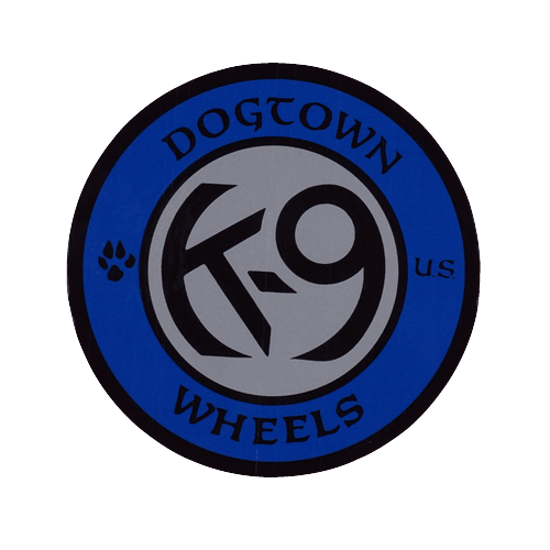 ドッグタウンスケートボード K9ウィールステッカー ブルーシルバー / DTS K9 sticker