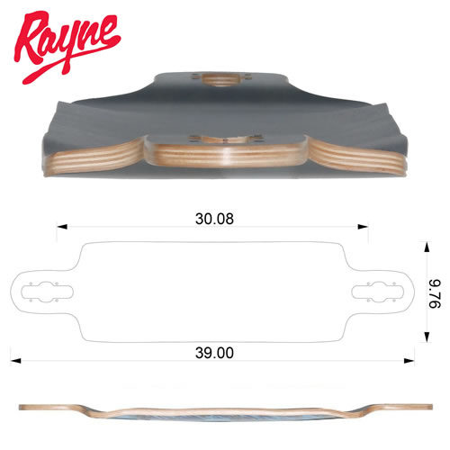 レインロングボード ディーモンシーズ39 ダブルドロップ / Rayne