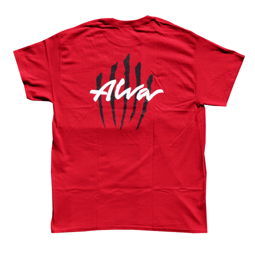 アルバ スクラッチロゴ Tシャツ レッド /  ALVA Scratch T-shirt red