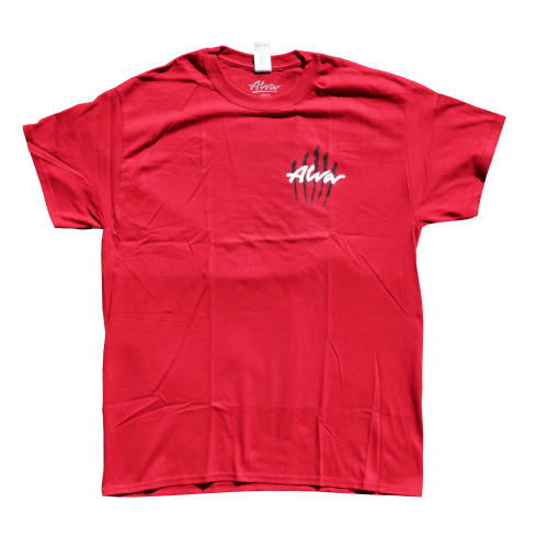 アルバ スクラッチロゴ Tシャツ レッド / ALVA Scratch T-shirt red
